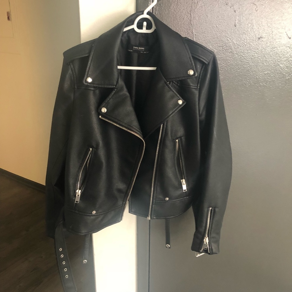 Black Zara Leather Jacket